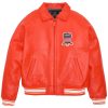 Avirex-Mens-Icon-Leather-Bomber-Jacket-Orange-front