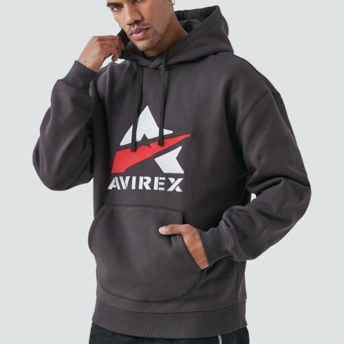 Avirex-Mens-The-Barksdale-Hoody-Black-Front