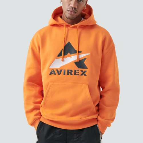 Avirex-Mens-The-Barksdale-Hoody-Orange-Front