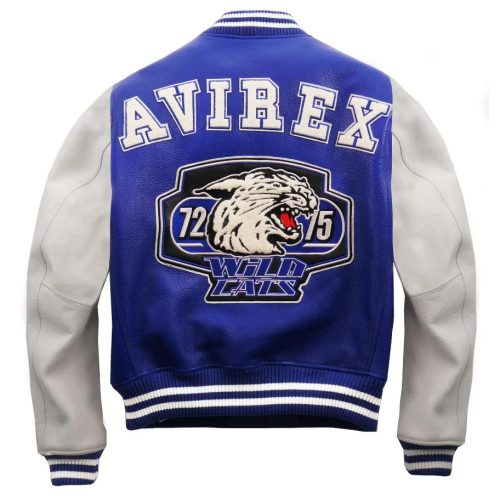 Avirex Wildcat Varsity Jacket Blue Back