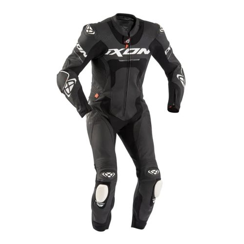 Ixon-Jackal-One-Piece-Leather-Race-Suit-Black-Front