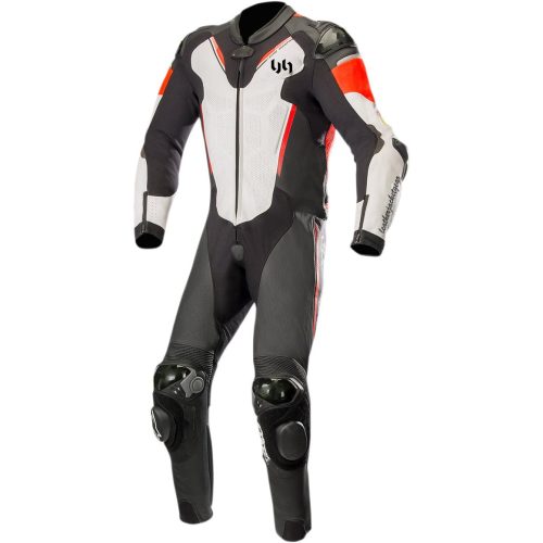 Atem v3 1 Piece Suit Black White Fluo Red