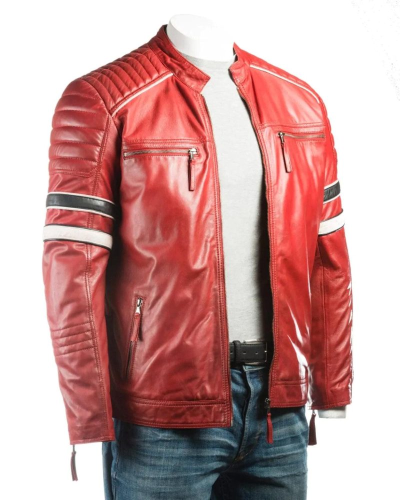 Men sRedRacingBikerStyleLeatherJacket 1 3 11zon