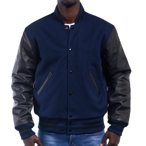 Royal-Blue-and-Black-Varsity-Jacket-Front