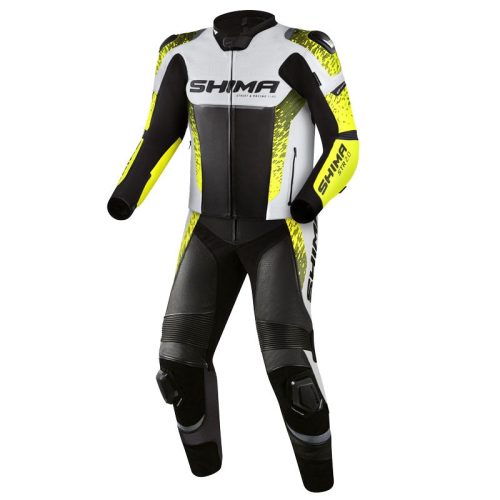 Shima-STR-2Mens-2PC-Leather-Suit-Black-White-Yellow