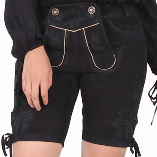 Traditional-Lederhosen-Women-Aylin-Black-Front