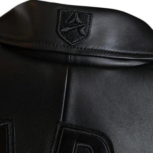 all black avirex icon jacket collar embroidery