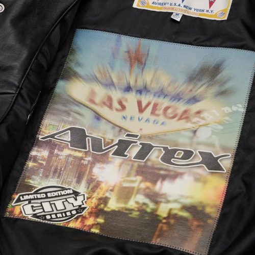 avirex city series las vegas jacket front inner